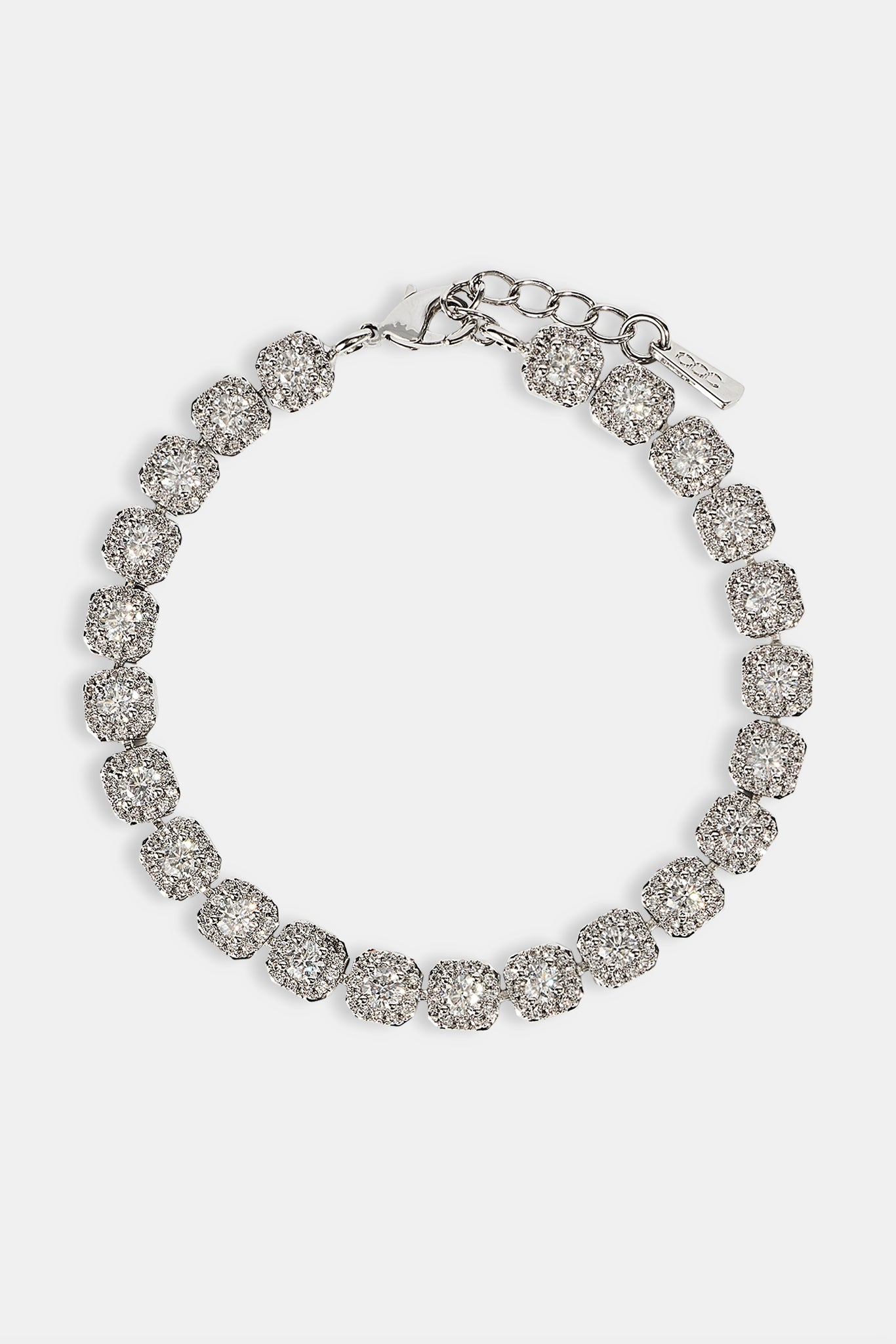 Clustered Tennis Bracelet - 7mm - White – Cernucci US