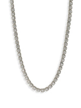 Clustered Tennis Chain, Bracelet & Iced Cluster Stud Earrings Set - 7mm - White