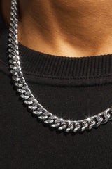 8mm Miami Cuban Chain & Bracelet - White