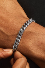 8mm Miami Cuban Chain & Bracelet - White