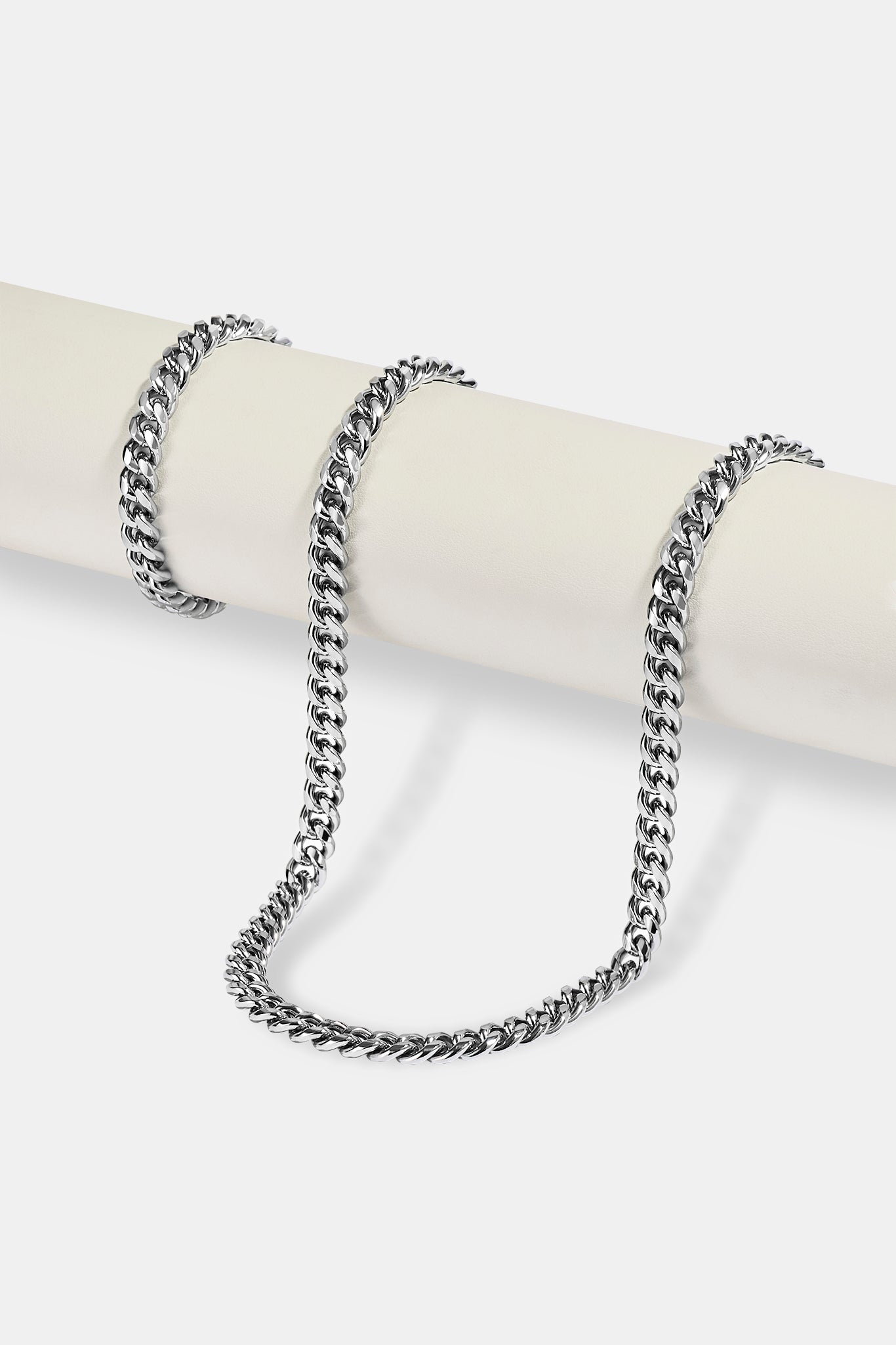 8mm Miami Cuban Chain & Bracelet - White
