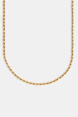 3mm Rope Chain - Gold