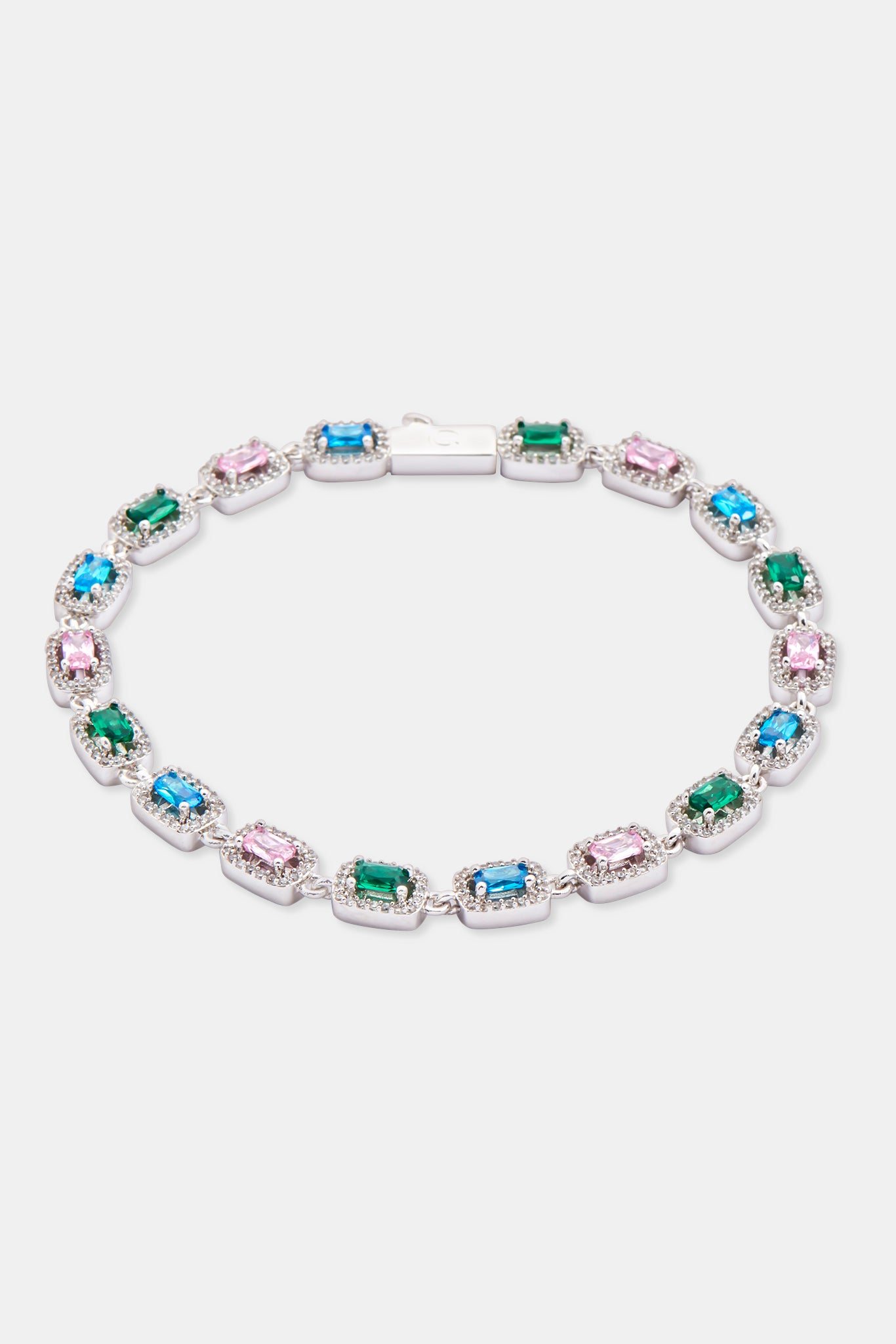Allway Coloured Bezel Tennis Bracelet