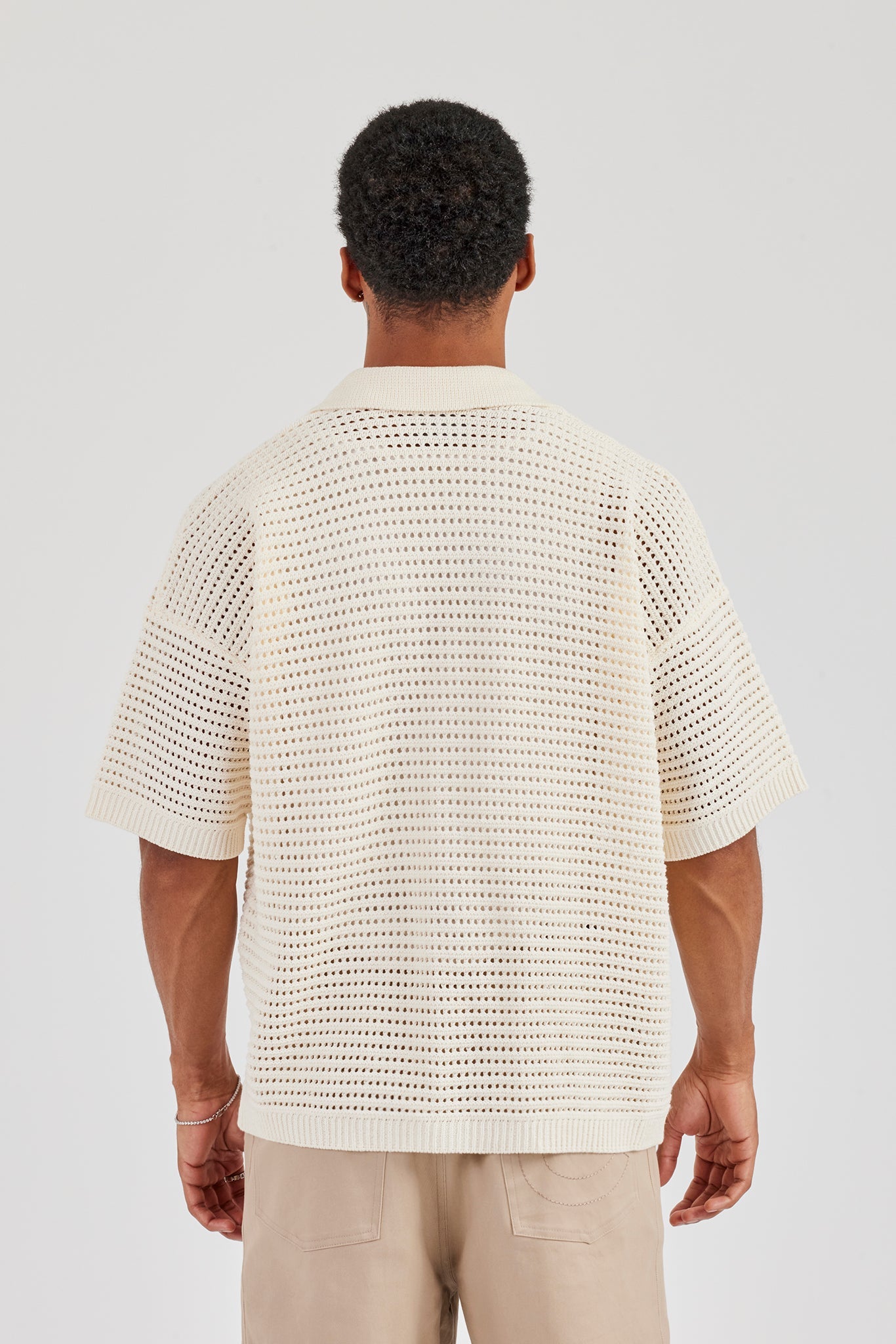Crochet Knit Shirt - Off White