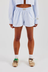 Striped Tab Short - Blue