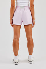 Stripe Button Detail Short - Pink