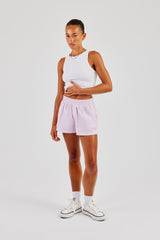 Stripe Button Detail Short - Pink