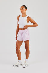 Stripe Button Detail Short - Pink