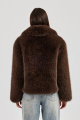 Ladies Fur Jacket - Brown