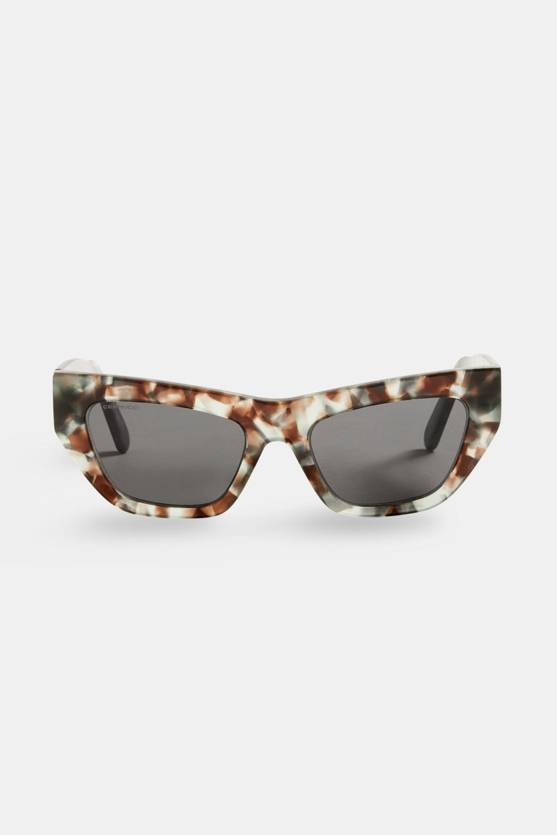 Angled Square Acetate Sunglasses - Tort