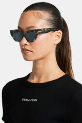 Angled Square Acetate Sunglasses - Tort