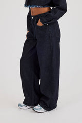 Womens Low Rise Baggy Jean - Indigo