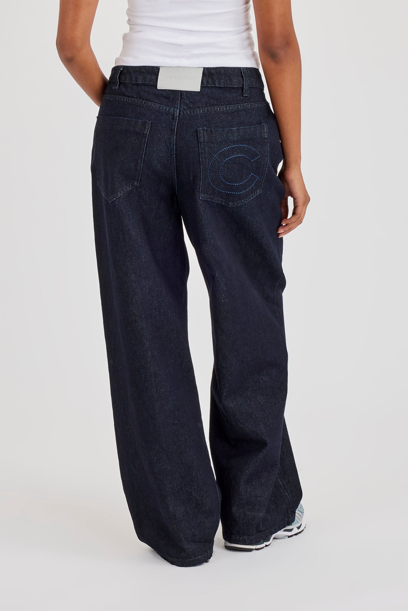 Womens Low Rise Baggy Jean - Indigo