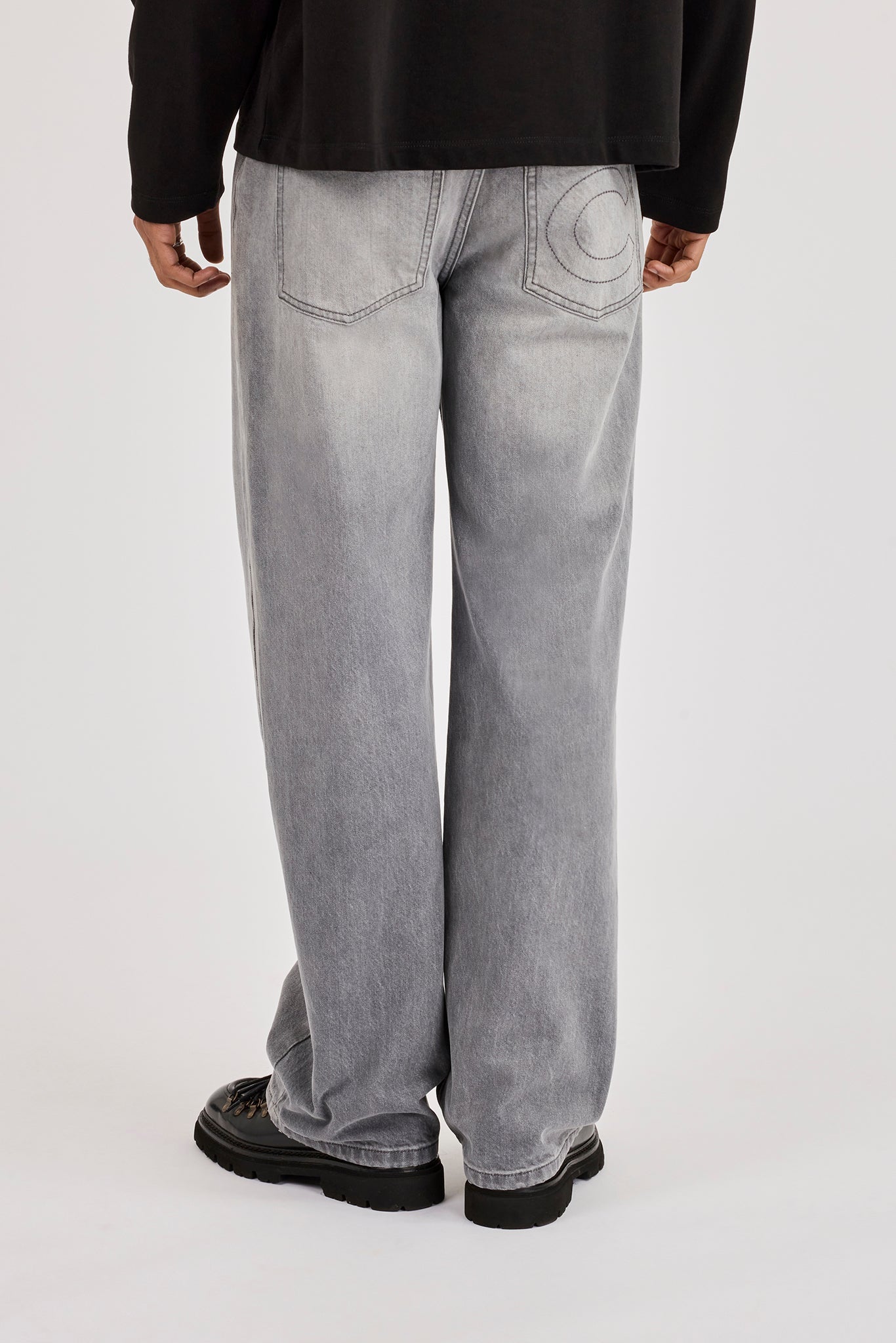 Mens Relaxed Jean - Washed Grey