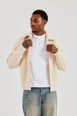 Knitted Funnel Neck Jumper - Off White