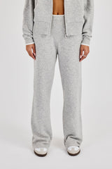 Knitted Jogger With Contrast Tipping - Grey