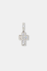 Baguette Centre Cross Pendant - 25mm