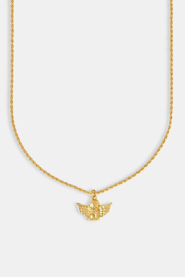 15mm Cherub Rope Necklace - Gold