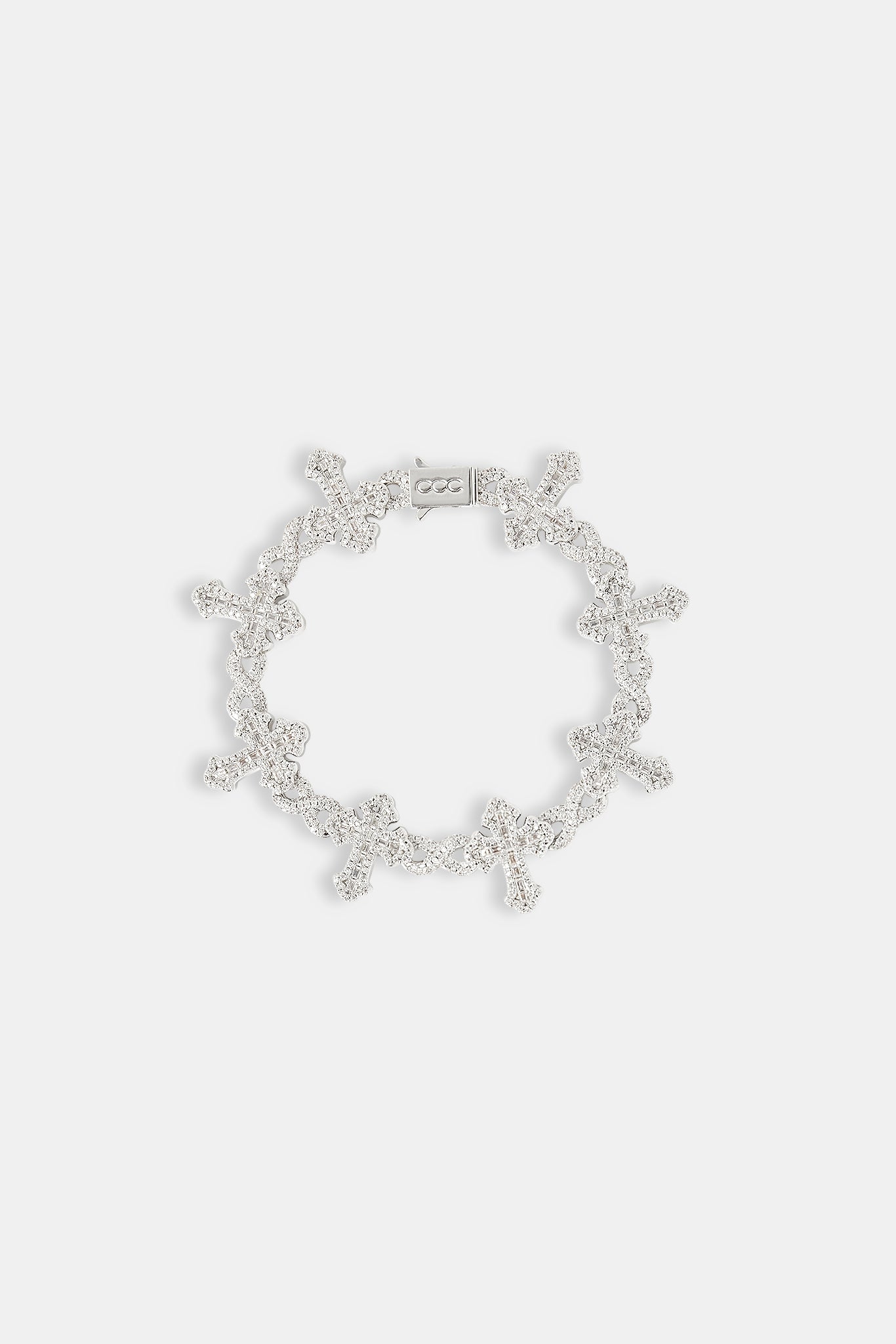 Iced Cross Baguette Bracelet - 20mm
