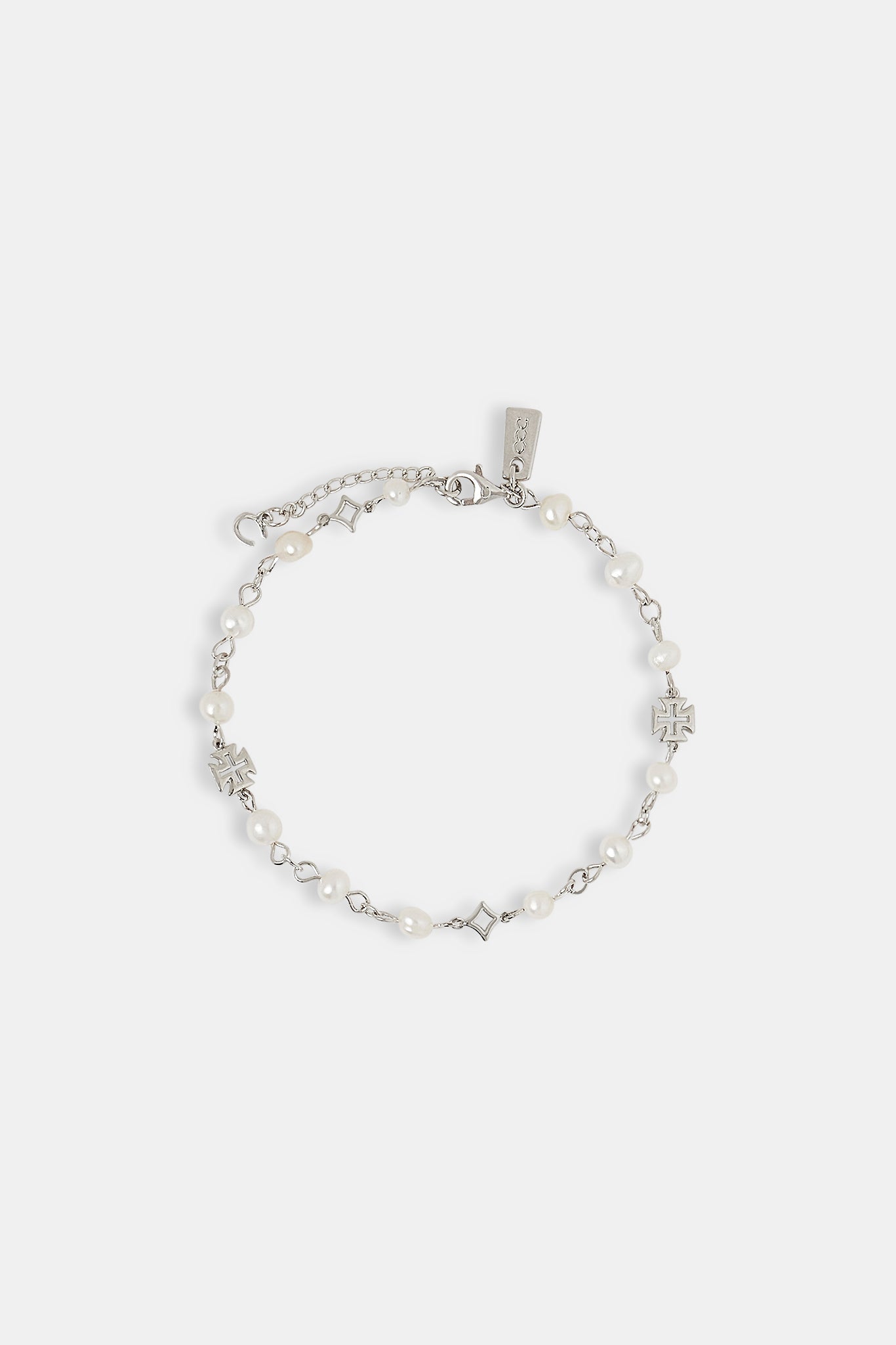 Freshwater Pearl Motif Outline Bracelet - 4mm