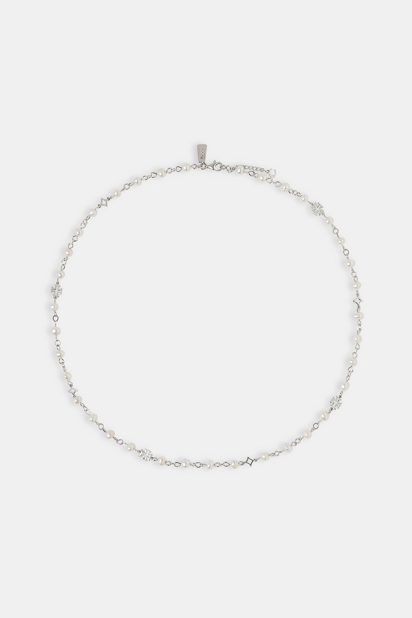 Freshwater Pearl Motif Outline Necklace - 4mm