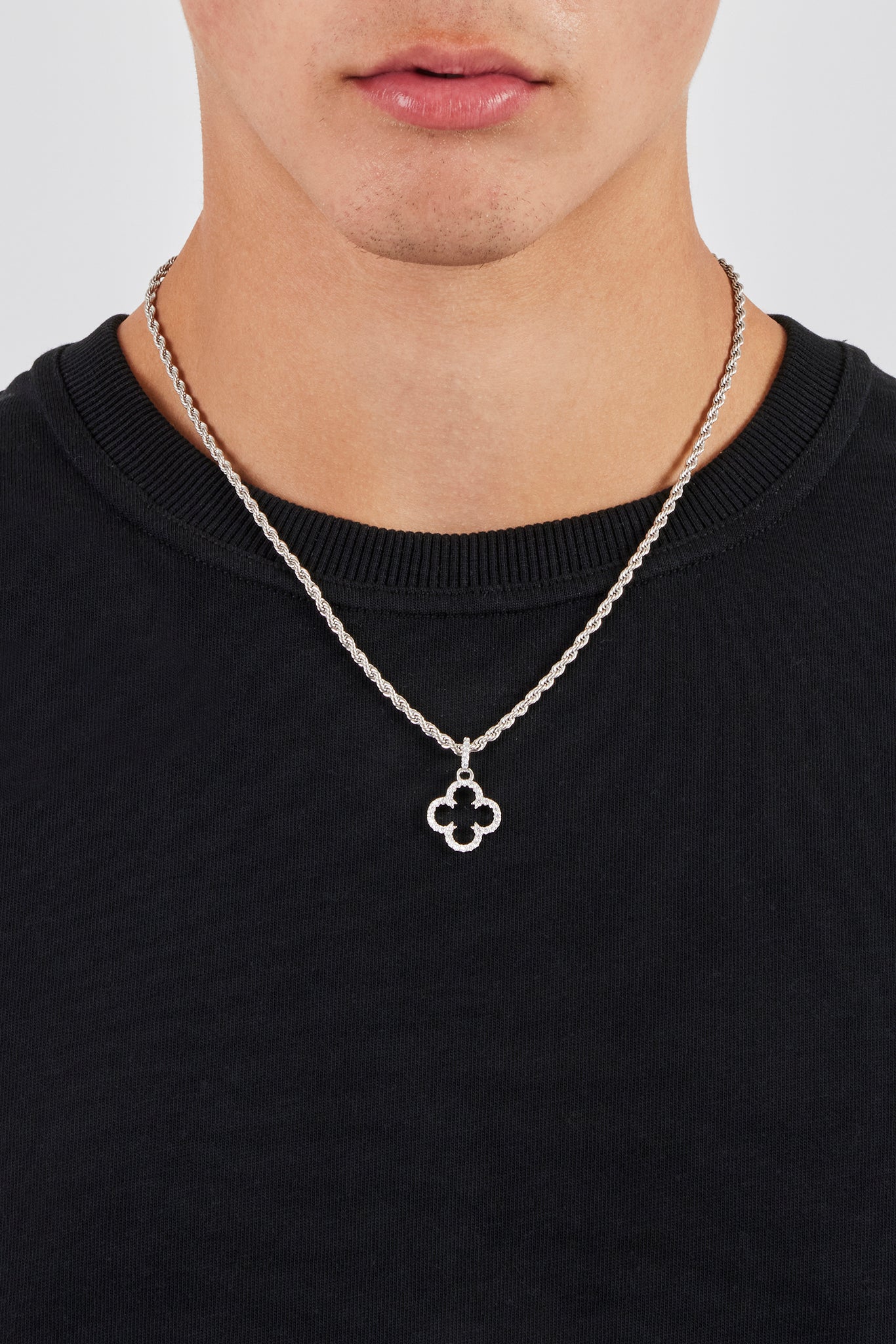 Iced Motif Outline Pendant