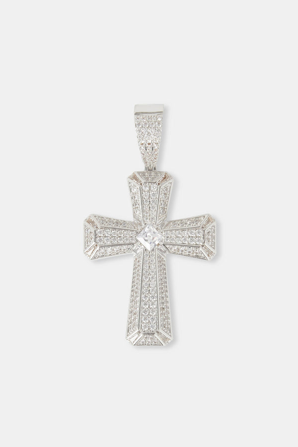 45mm Iced Cross Pendant