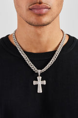 45mm Iced Cross Pendant