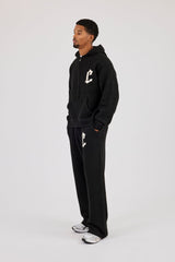 Mens C Knitted Zip Through Hoodie & Jogger - Black