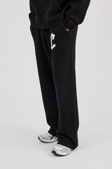Mens C Knitted Jogger - Black