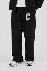 Mens C Knitted Jogger - Black