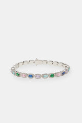 Multi Colour Iced Bezel Bracelet