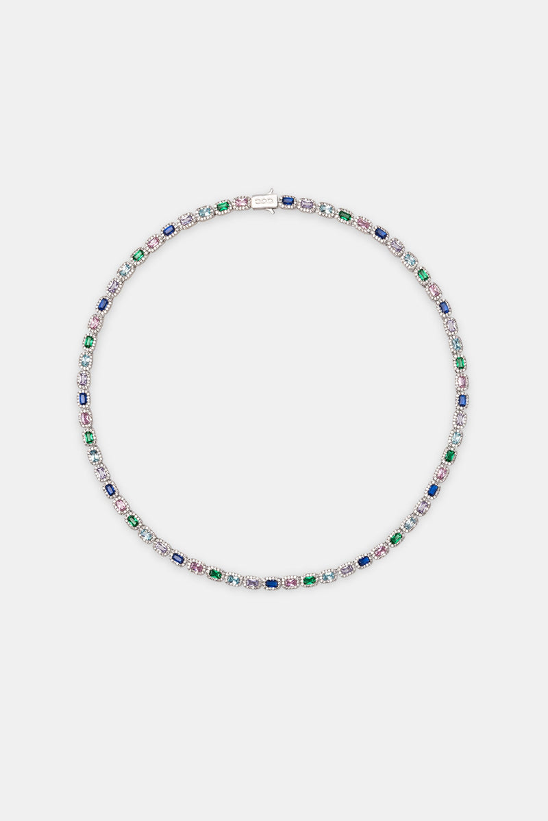 Multi Colour Iced Bezel Chain