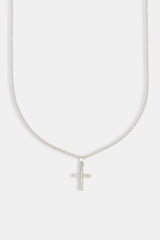 Micro Iced Cross Necklace - 15mm