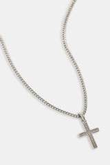 Micro Iced Cross Necklace - 15mm