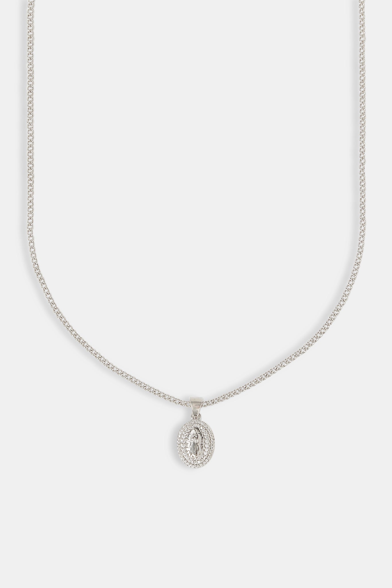 Micro Iced Emblem Necklace - 15mm