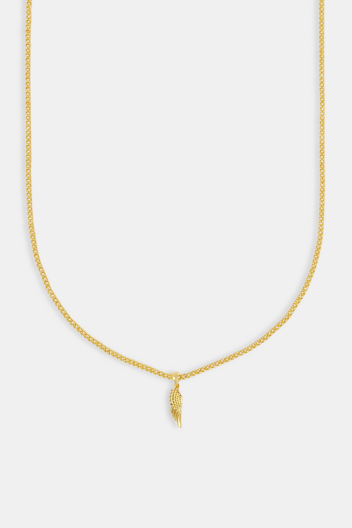 Micro Angel Wing Necklace - 15mm - Gold