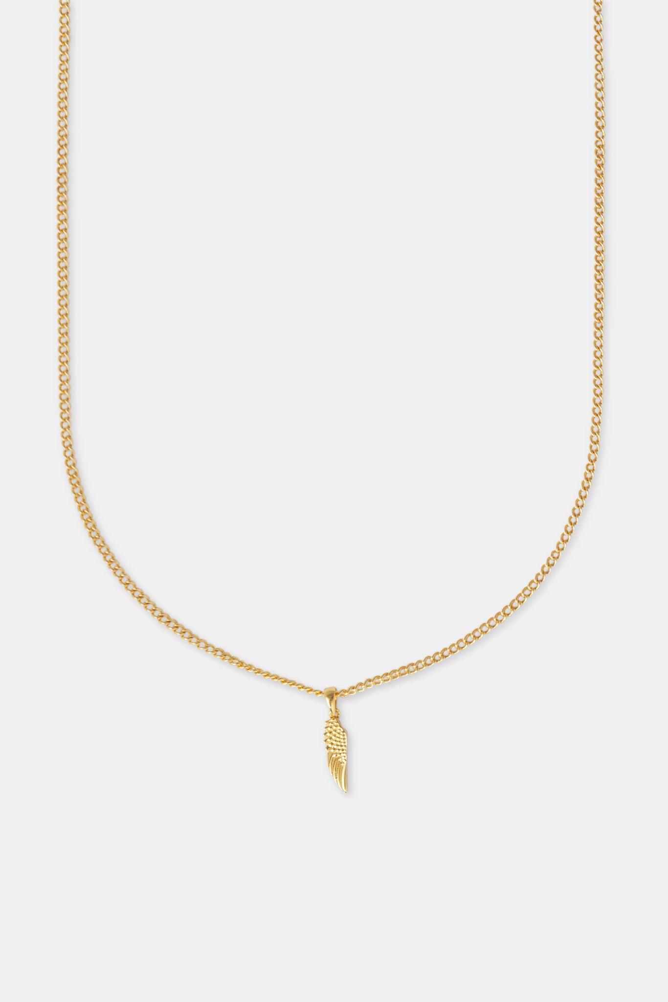 15mm Micro Angel Wing Necklace - Gold