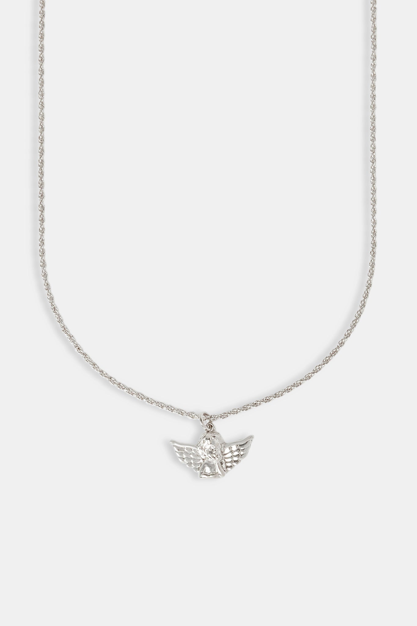 15mm Micro Cherub Necklace - White