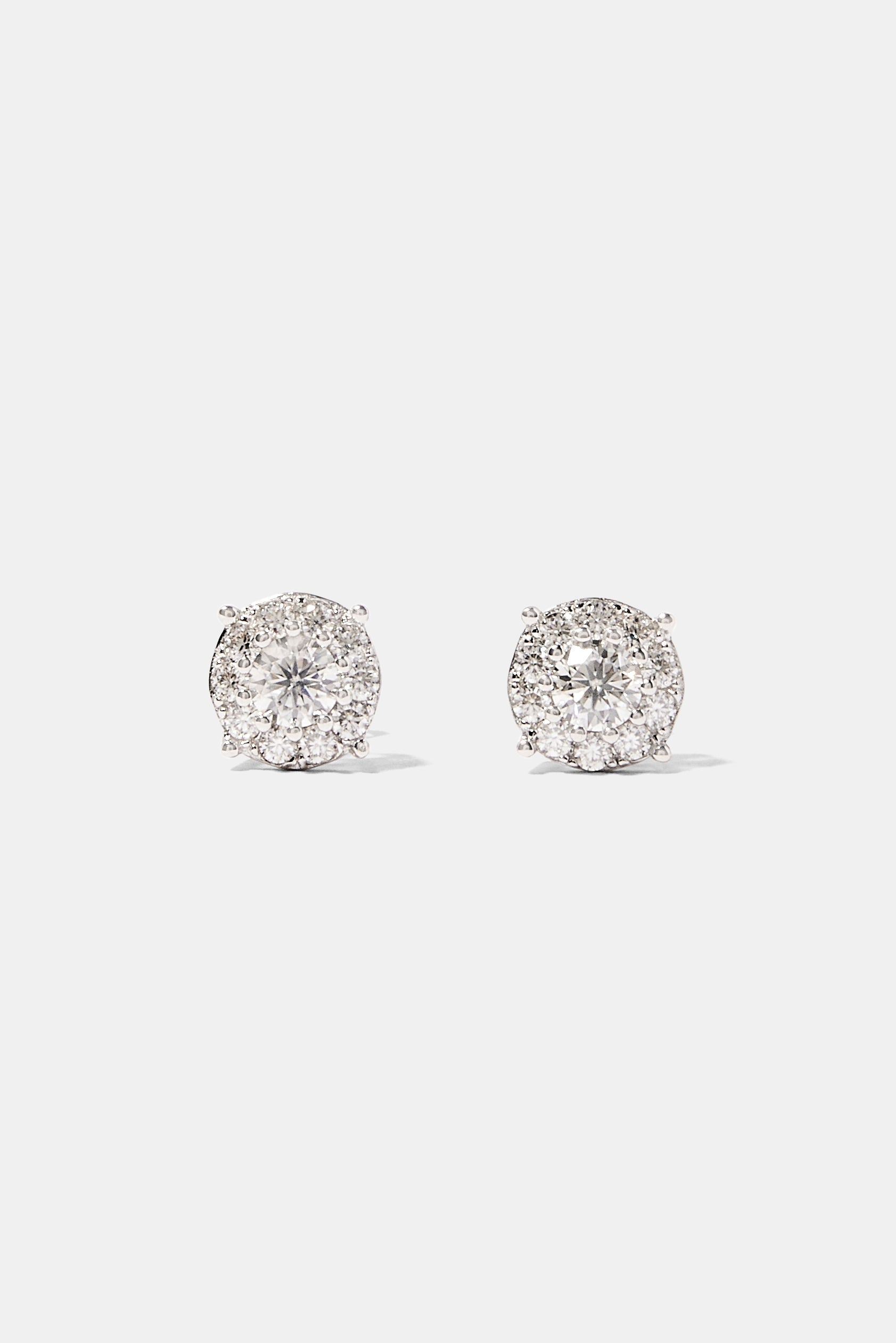 Moissanite Cluster Stud Earrings - 5.5mm
