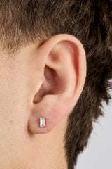 Moissanite Baguette Stud Earrings - 5mm