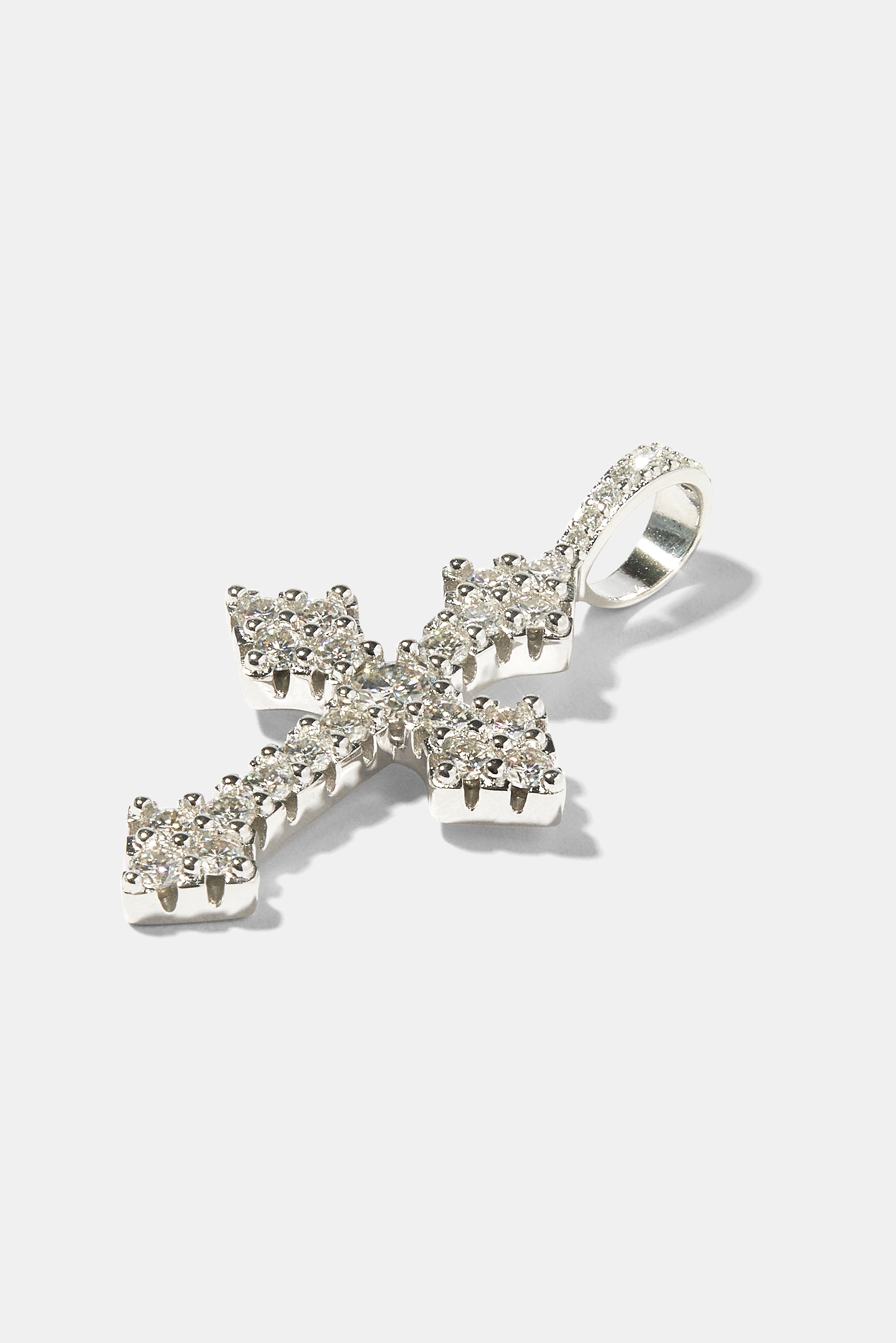 Moissanite Celtic Cross Pendant - 35mm