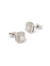 Moissanite Cluster Stud Earrings - 7mm - White