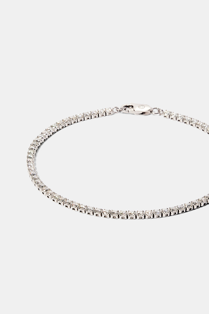 2.5mm Moissanite Micro Tennis Bracelet