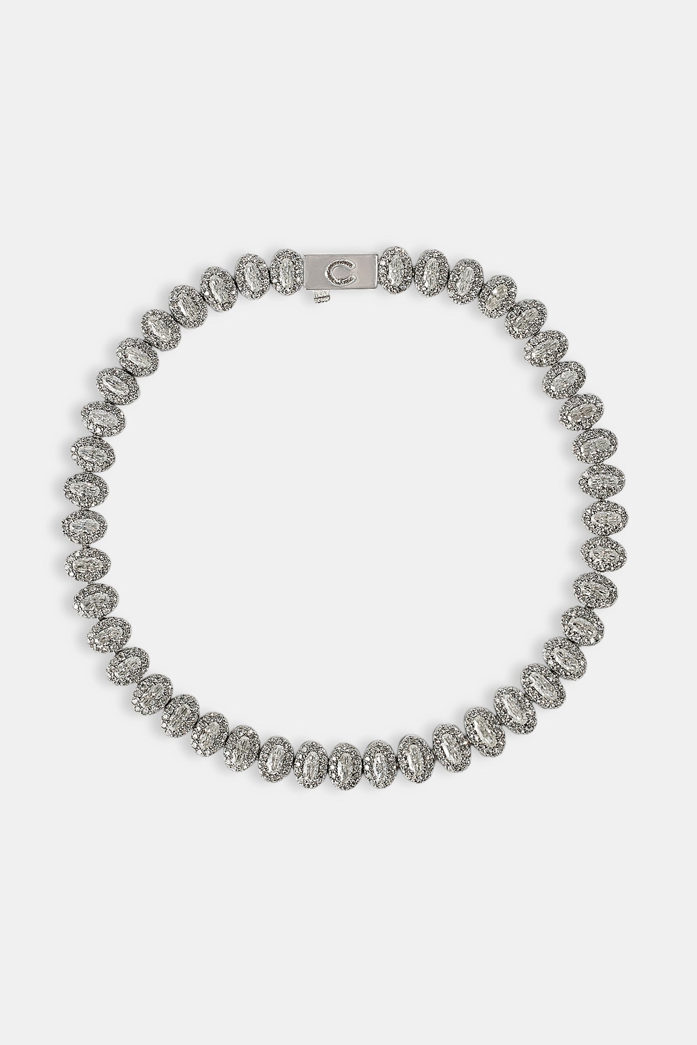 Moissanite Oval Cluster Bracelet - 6mm