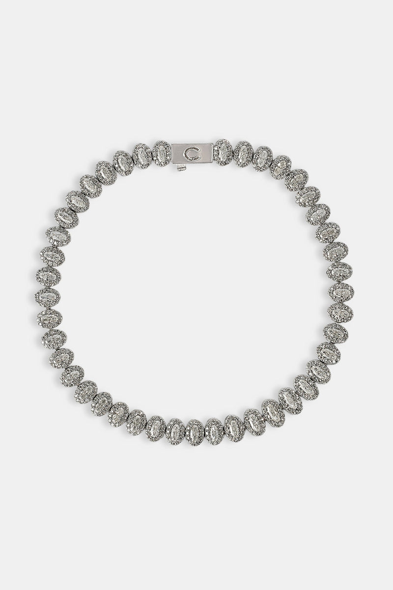 Moissanite Oval Cluster Bracelet - 6mm