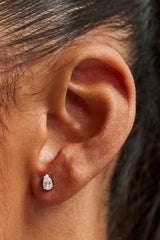 Moissanite Pear Stud Earrings - 5mm