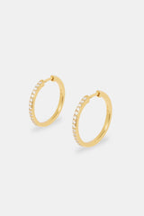 Moissanite Hoop Earrings - Gold