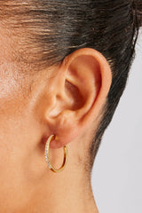 Moissanite Hoop Earrings - Gold