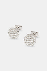 Moissanite Shape Stud Earrings - 8mm